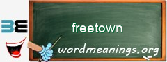 WordMeaning blackboard for freetown